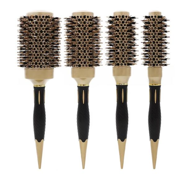 Customize Hair Brush with Boar Bristles High Quality Thermal Sharp Handle