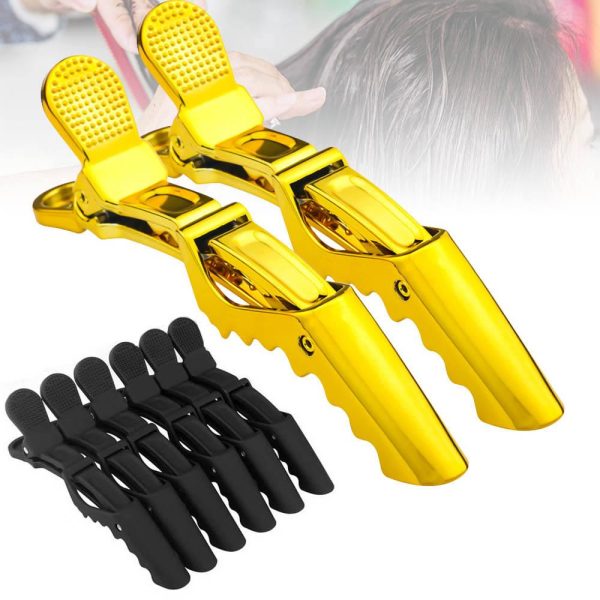 Luxury Professional Electroplated Gold Hair Sectioning Clips Crocodile Alligator Hair Clips Grip Claws Hairpins Salon Plastic
