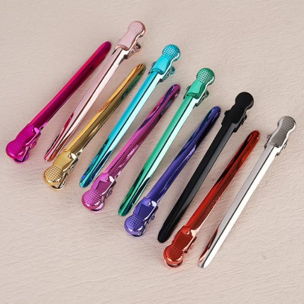 Salon Hair Styling Tools Wholesale 12pcsbox Hair Clip Set 9.5cm Long Duckbill Clip Multi-color Hair Clips for Women