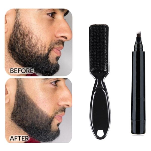 Waterproof Beard Filling Pen Kit – Professional Barber Hair Brush - SKU PG1444