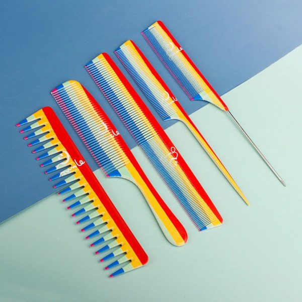 Rainbow Graffiti Hair Cutting Comb – Professional Barber Haircutting Comb - SKU PG1404