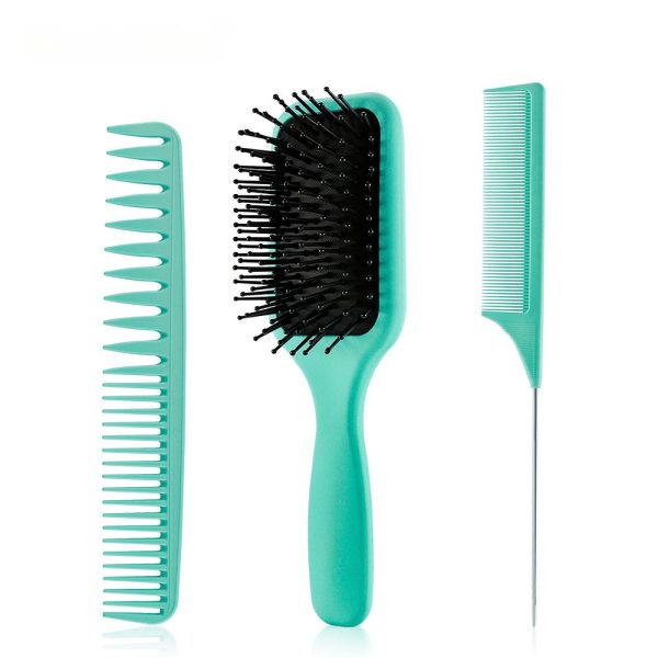 3pcs/set Green Detangle Brush Set 04 – Detangling Hair Brush for Salon Styling - SKU PG1029
