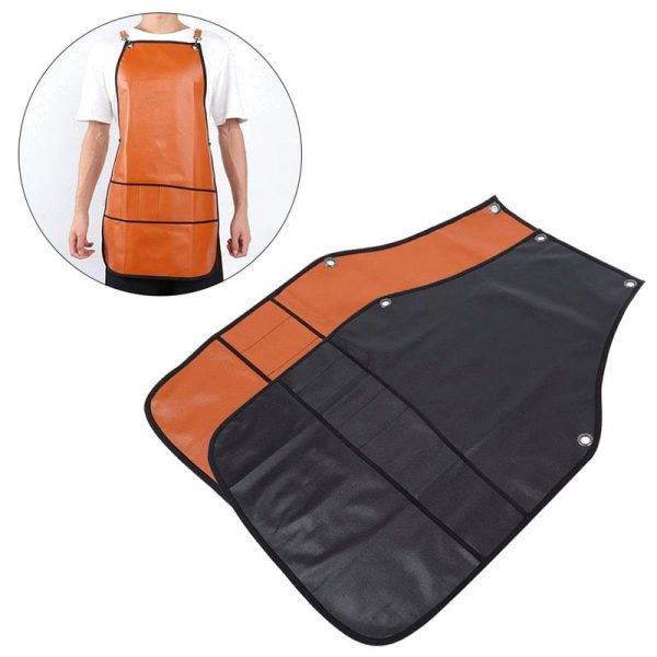 PU Leather Hairdressing Apron – Professional Barber Cape and Apron