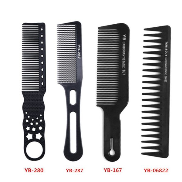 Carbon Fiber Cutting Combs 4pcs/Set – Professional Barber Haircutting Comb - SKU PG1213