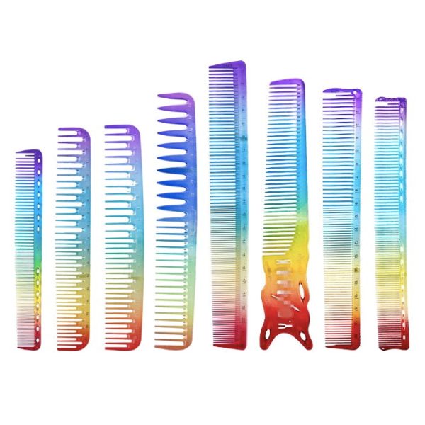 Rainbow Hair Cutting Comb – Professional Barber Haircutting Comb