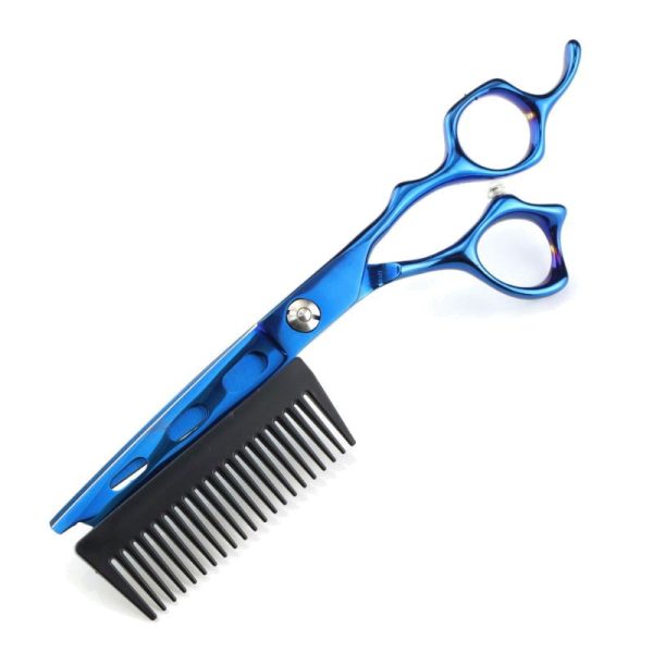 6inch Scissors With Attached Comb – Professional Barber Accessories - SKU PG1137