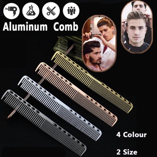 Aluminum Barbers Comb 4 Colors – Professional Barber Haircutting Comb - SKU PG1330